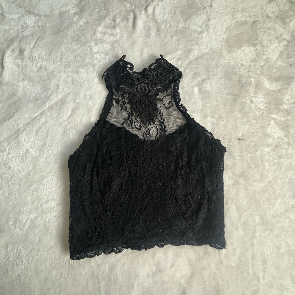 Dolls kill, Widow, Black Lace Halter Top